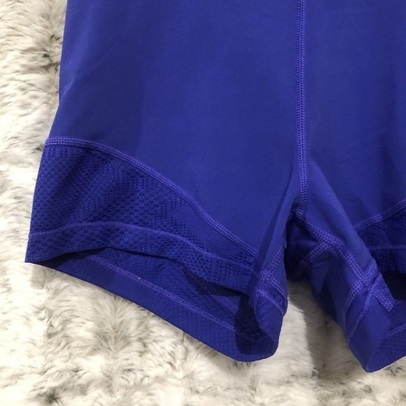 Nike Pro Crossover Waistband Shorts Womens Sz Small Blue Stretch Activewear - Picture 4 of 11